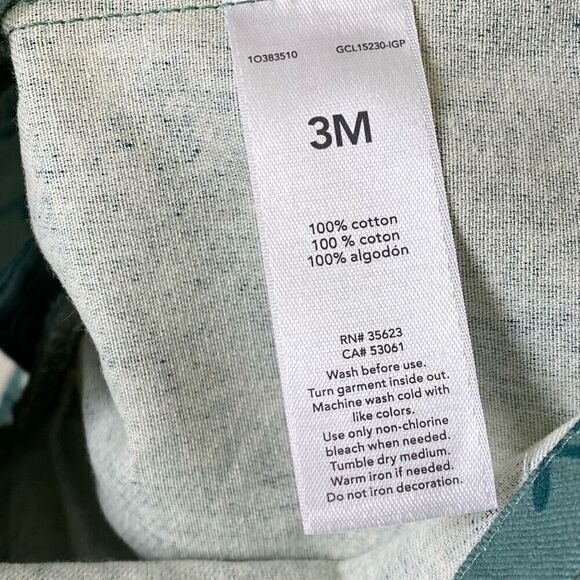 Baby Girl Carter’s Just One You Green Floral Pinafore Overall Dress Size 3M - Picture 4 of 4